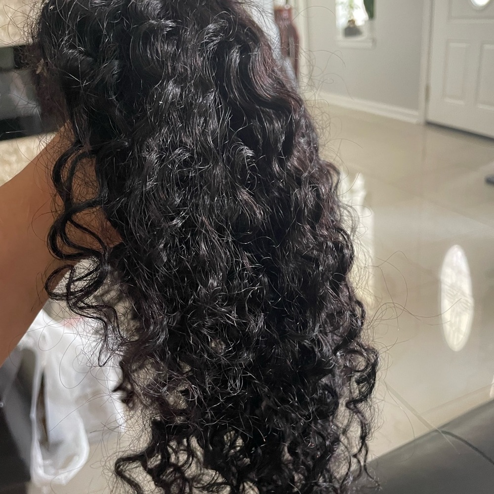 Human hair lace front wig